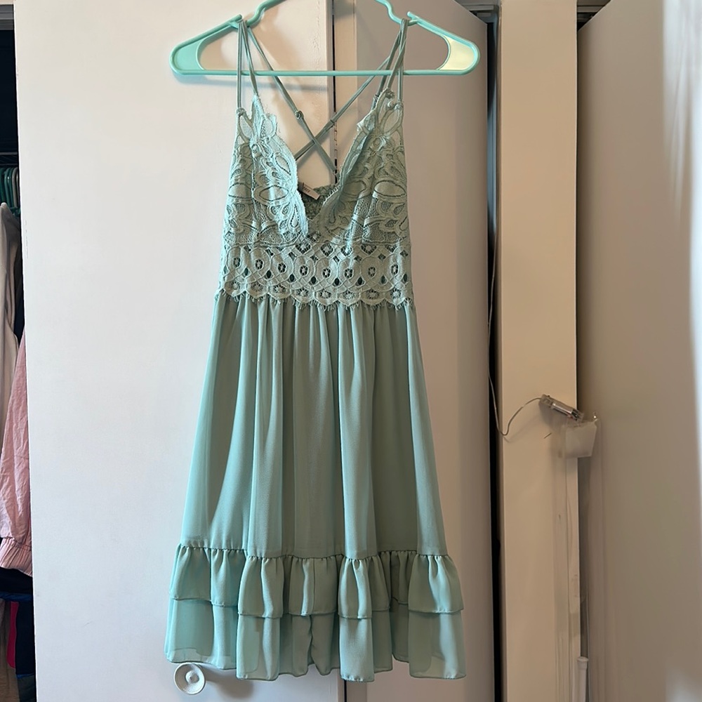 Mint Dainty Lace dress